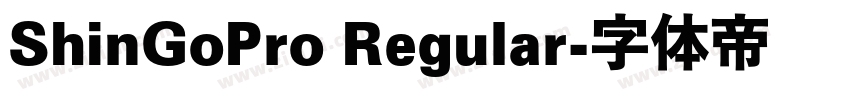 ShinGoPro Regular字体转换